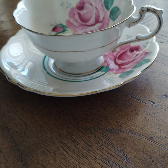 Vintage Paragon Double Warrant Pink Cabbage Rose Teacup And Saucer - Picture 10 of 15